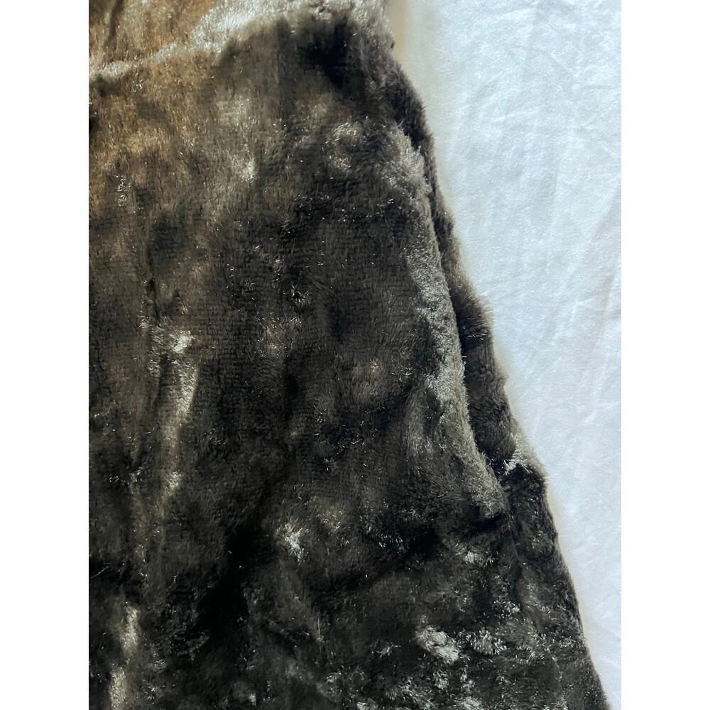 Vtg 60s Mod Penny Lane Faux Fur Coat Olive Green Persian Lamb Trim ILGWU Medium - Picture 8 of 11